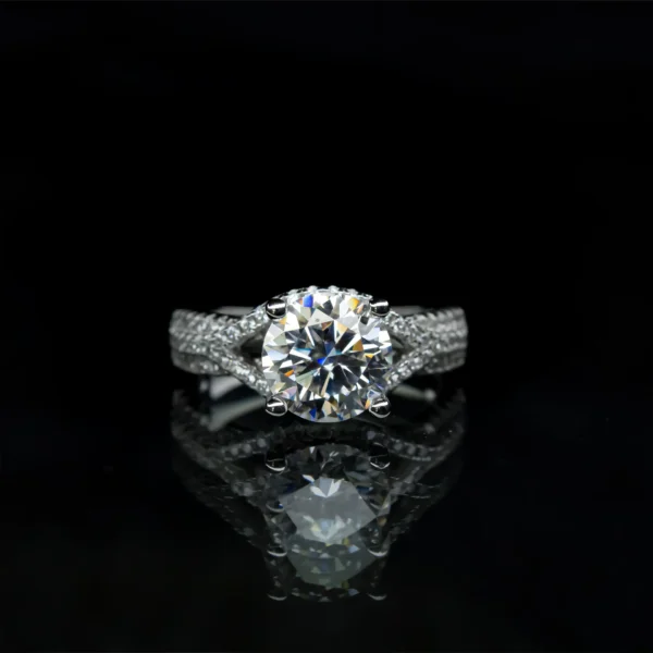 Flower Ring, Moissanite 2 CT diamond Rings - MSJ004