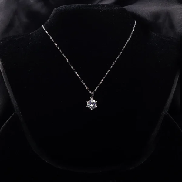 Classic Solitaire Moissanite diamond Pendant