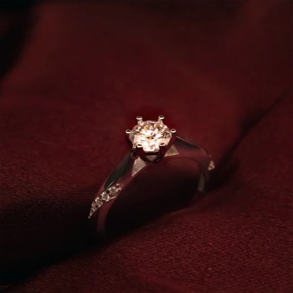 Psychic Model, Moissanite Diamond Ring