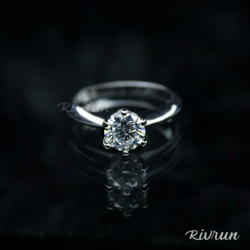 1 CT Solitaire, Moissanite diamond Rings