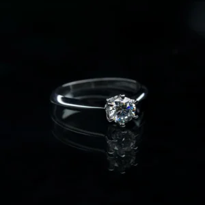 Solitaire Small, Moissanite Diamond Ring - Image 3