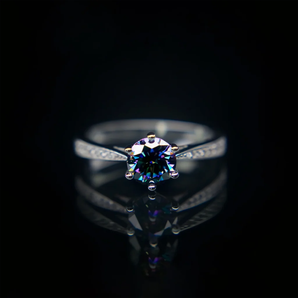 Twist Aura Blue, Moissanite diamond Ring