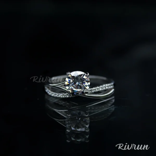 WaveX, Moissanite diamond Rings - MSJ015