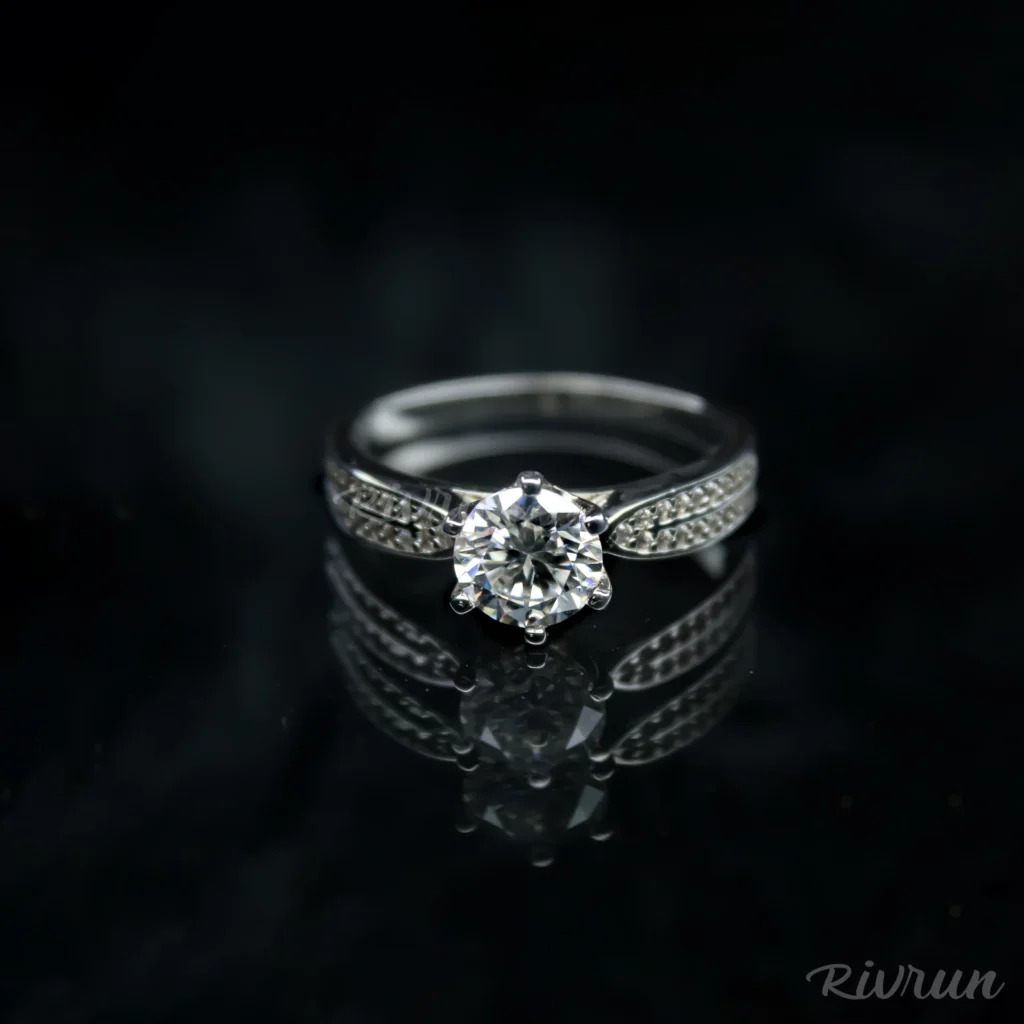 Subway Princess, Moissanite diamond Ring
