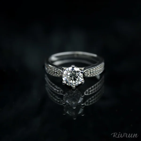 Subway Princess, Moissanite diamond Ring - VIZR016