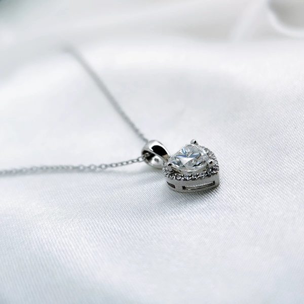 Luxury Heart, Moissanite diamond Pendant- XLP011