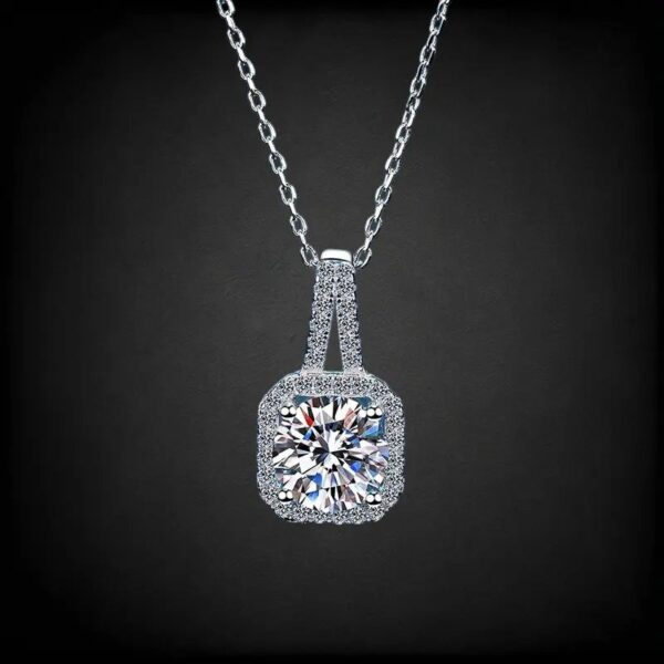Square Bag, Moissanite diamond Pendant- VIZXL080