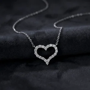 Heart, Moissanite diamond Necklace