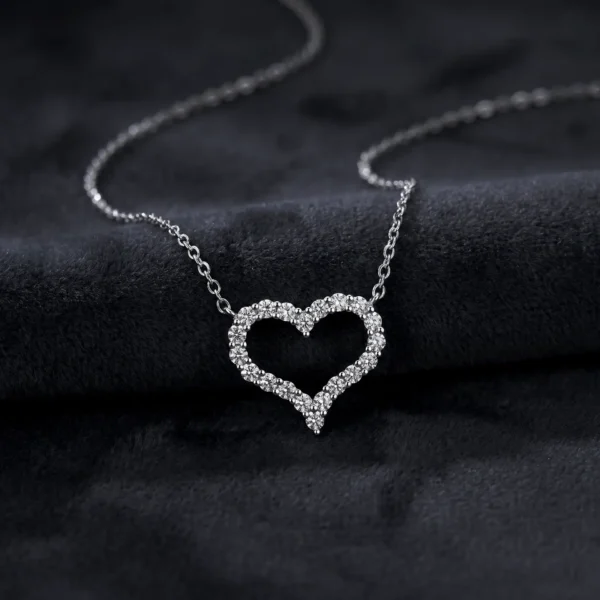 Heart, Moissanite diamond Necklace