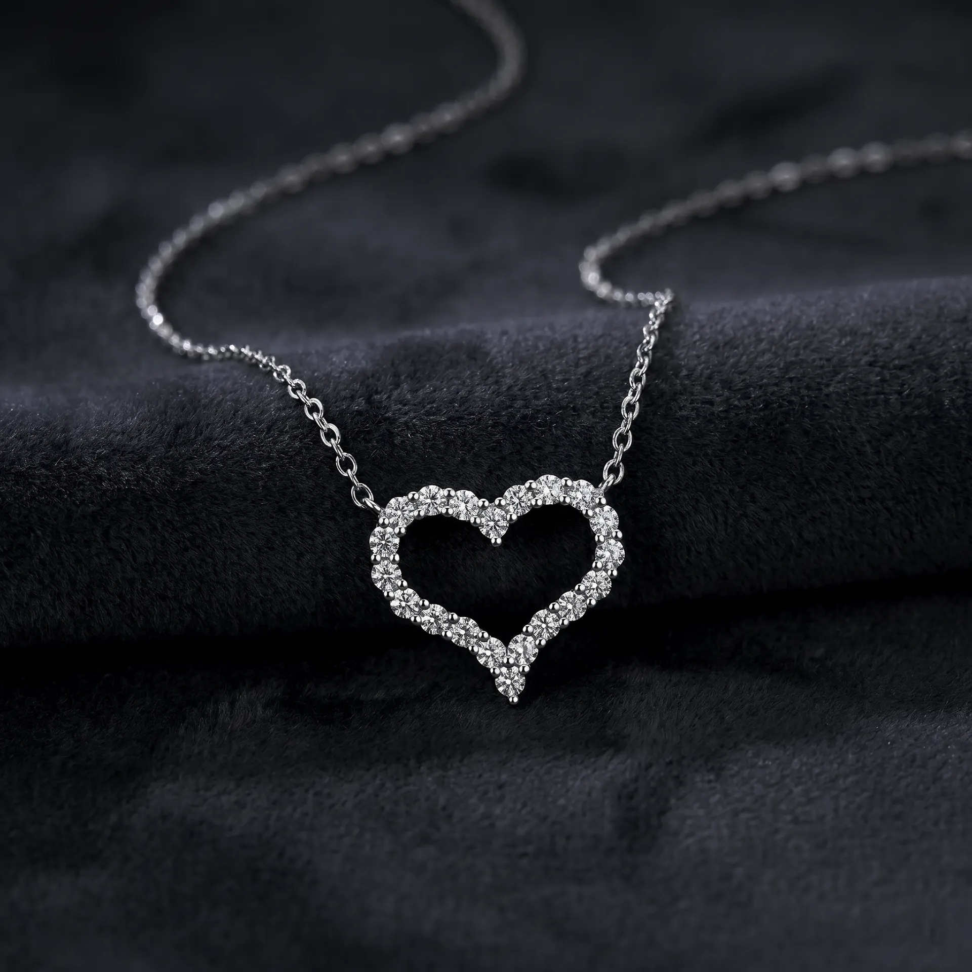 Heart, Moissanite diamond Necklace - Image 1