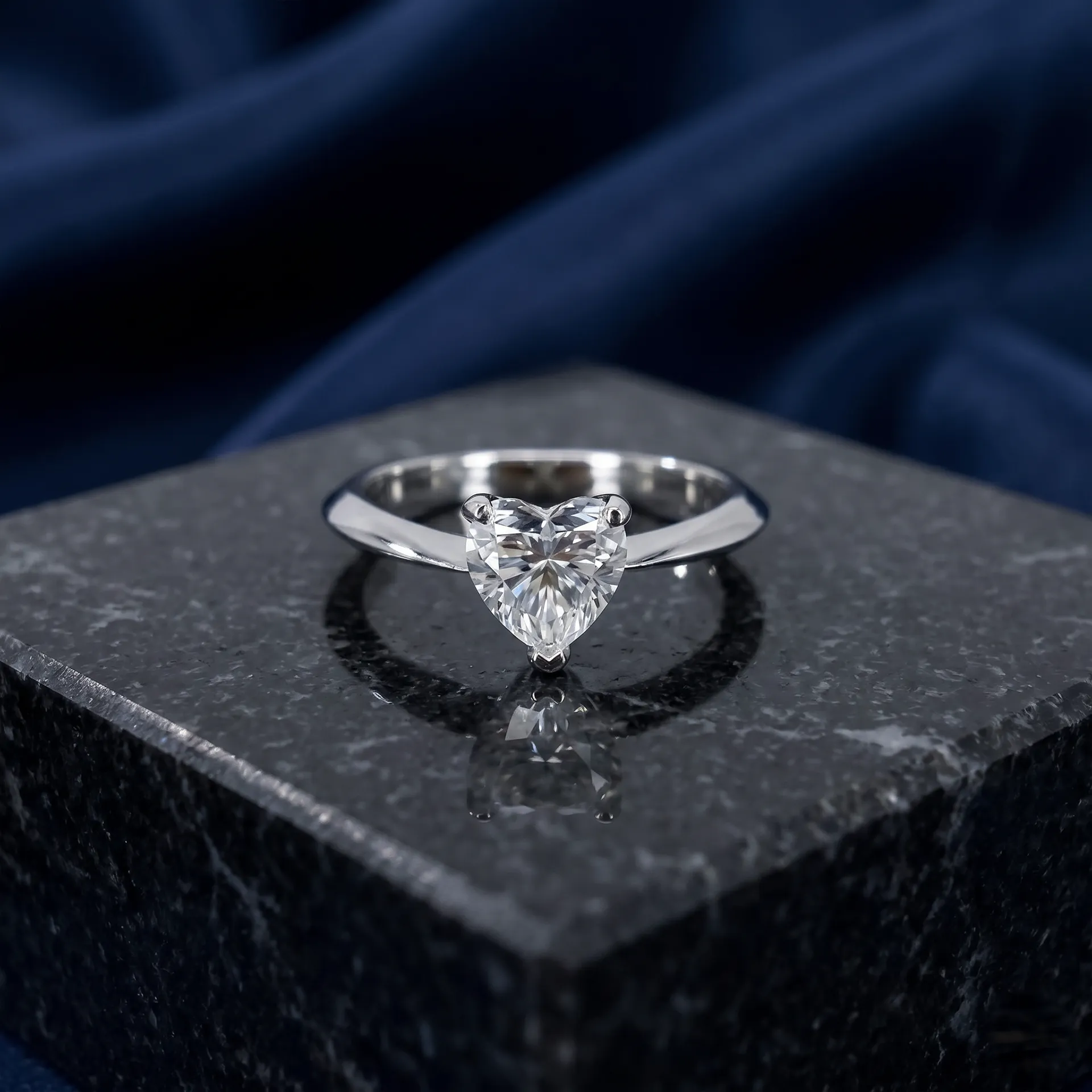 Heart Shape, Moissanite diamond Rings - Image 1