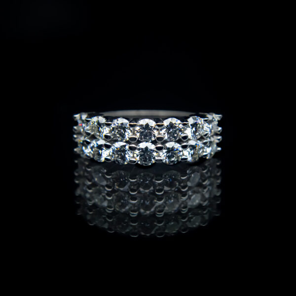14 Stone Half Eternity, Moissanite diamond Rings - VIZR004