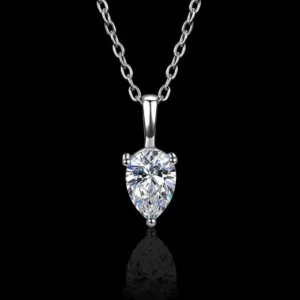 Pear Shape, Moissanite diamond Pendant