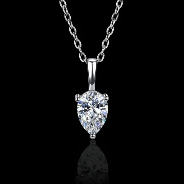 Pear Shape, Moissanite diamond Pendant