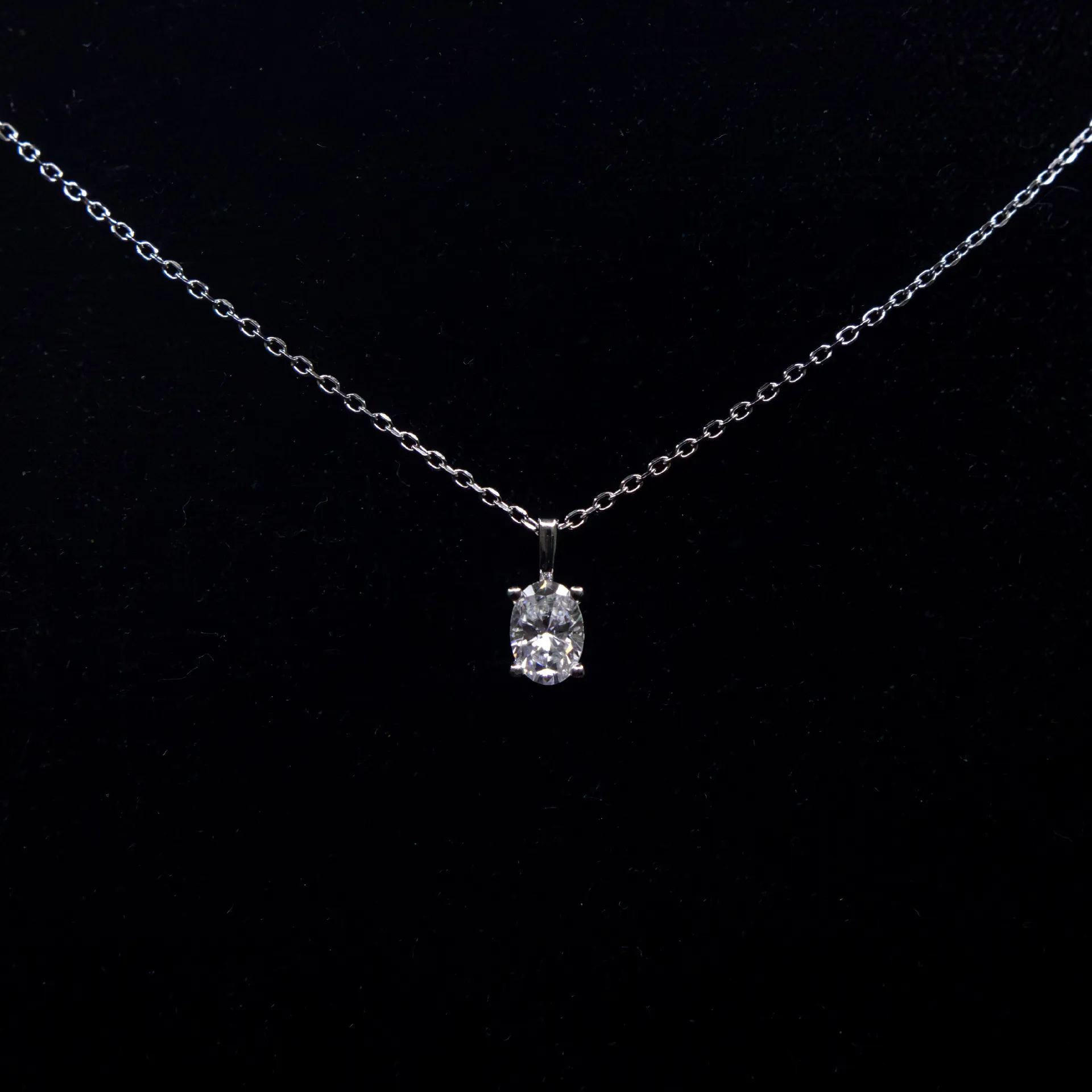 Oval Shape, Moissanite diamond Pendant - Image 1