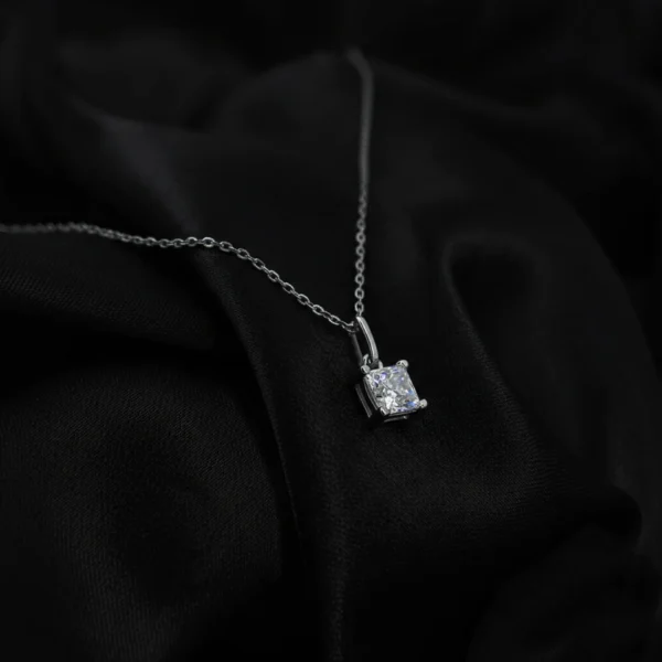 Princess Cut, Moissanite diamond Pendant
