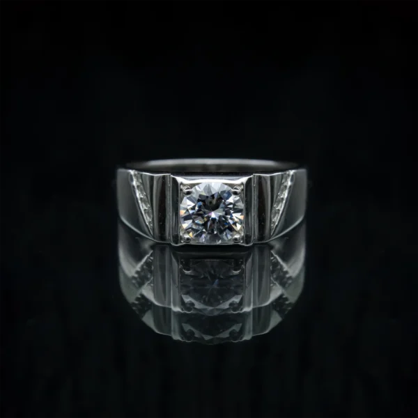 Psychic Male Ring, Moissanite diamond Rings - VIZR037