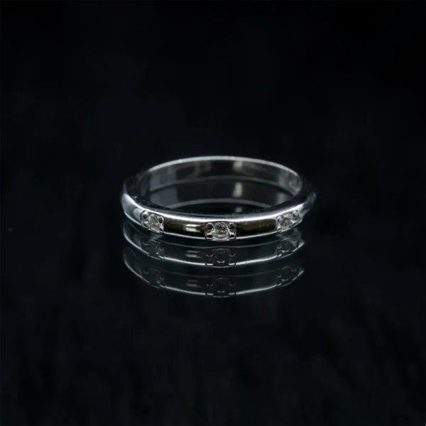 Three Star Pave, Moissanite diamond Rings - CTJ001