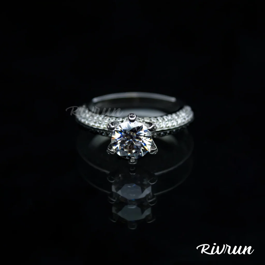 Queen's Ring, Moissanite diamond Rings