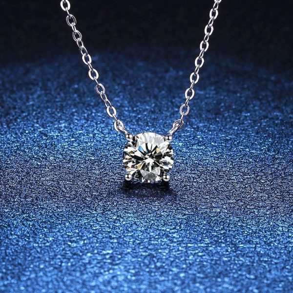 Cute Solitaire , Moissanite diamond Pendant- XLP087