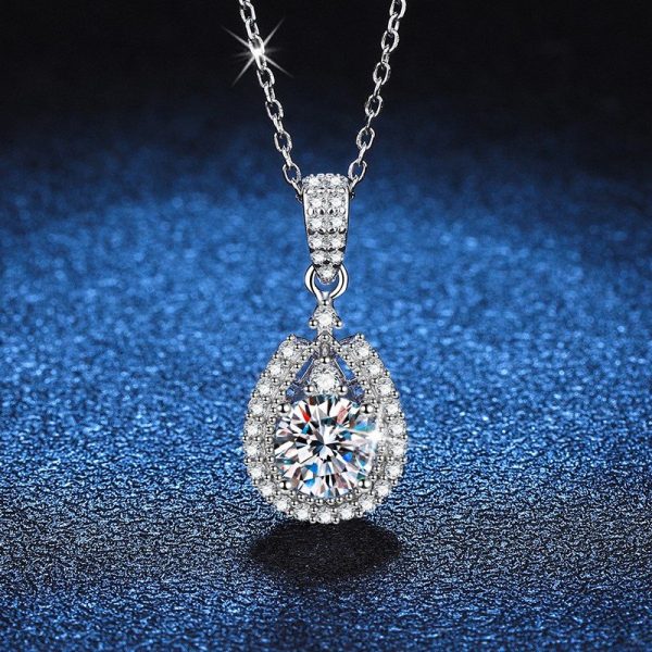 Luxury Pear Shape, Moissanite diamond Pendant - XLP089