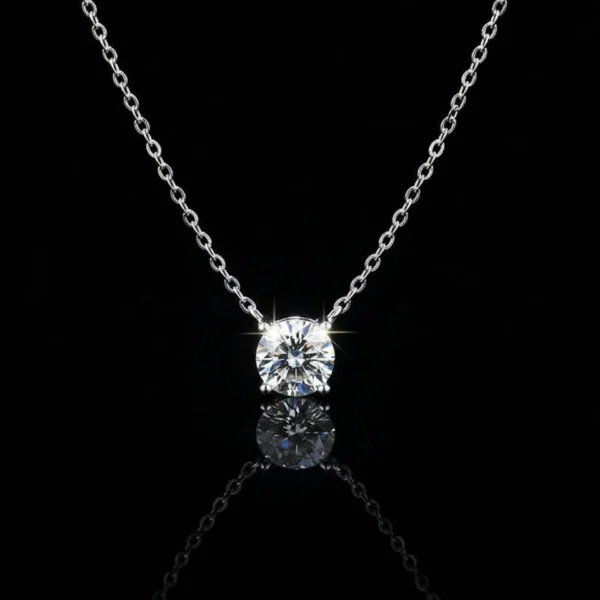 Cute Solitaire , Moissanite diamond Pendant