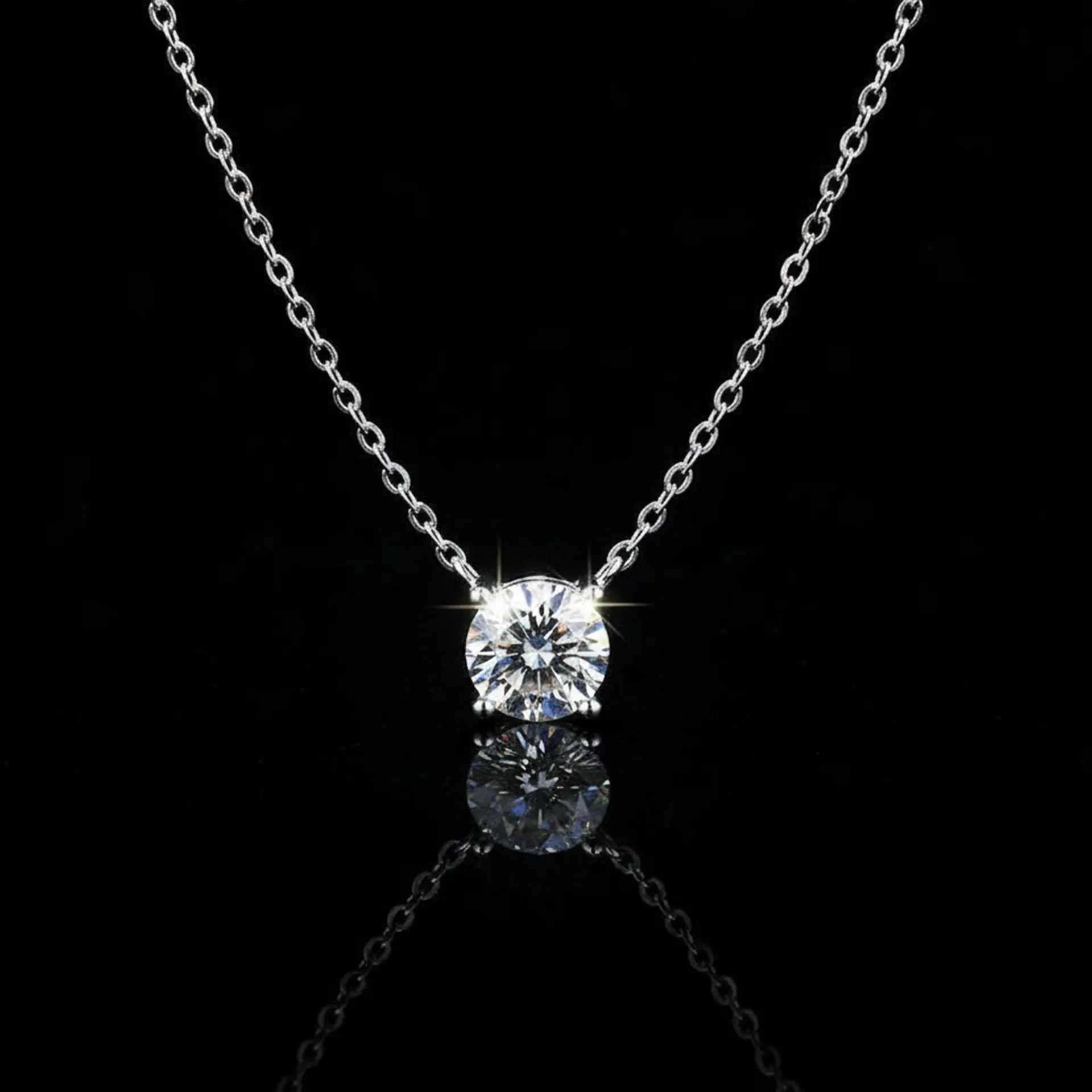 Cute Solitaire , Moissanite diamond Pendant - Image 1