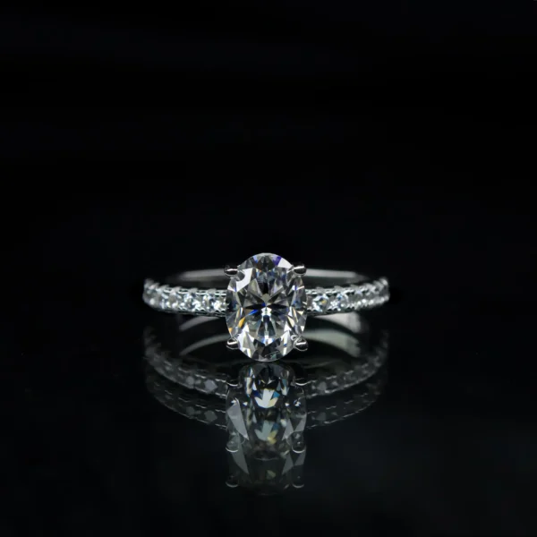 1.5ct Oval Shape, Moissanite diamond Rings - MSJ079