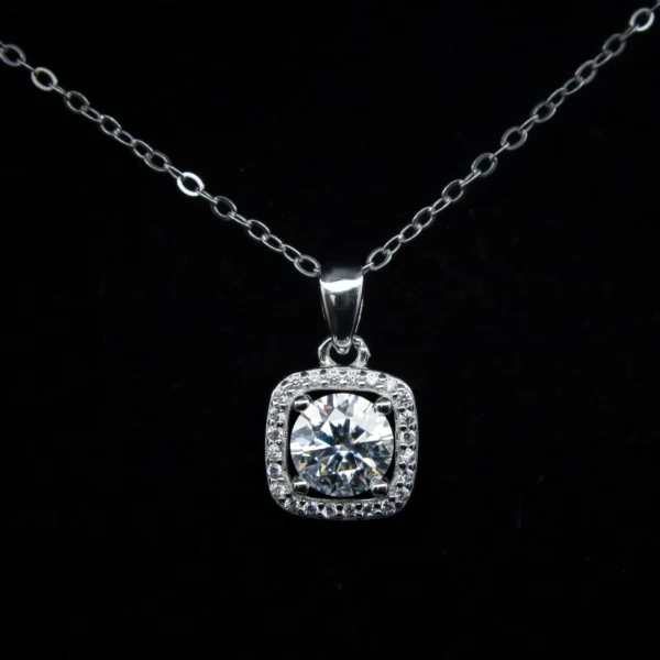 Luxury square, Moissanite diamond Pendant- XLP079