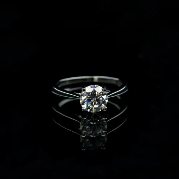 Four claws Solitaire, Moissanite diamond Rings - ISU050