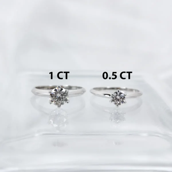 Solitaire, Moissanite diamond Rings - MSJ010 - Image 5