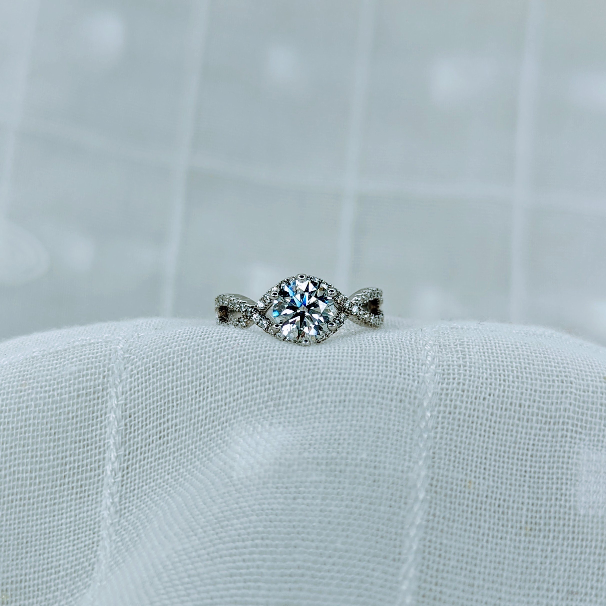 Ocean Wave, Moissanite diamond Rings - MSJ014