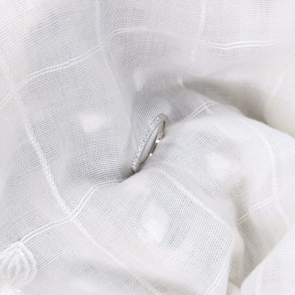 Half Eternity, Moissanite diamond band Rings