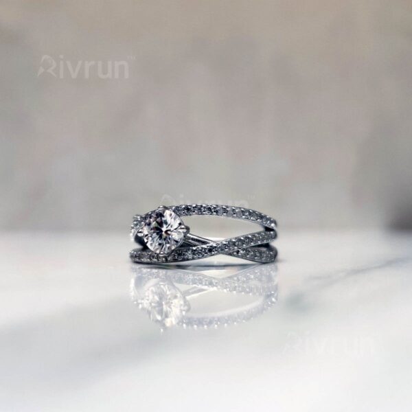 The Matrix, Moissanite diamond Ring - VIZR036 - Image 6