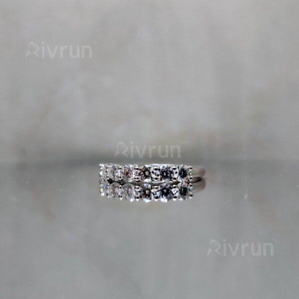 7 Stone Half Eternity, Moissanite diamond Ring - VIZR005 - Image 3