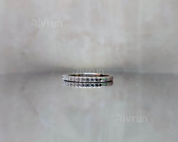 Half Eternity, Moissanite diamond Rings - XJZ048 - Image 2