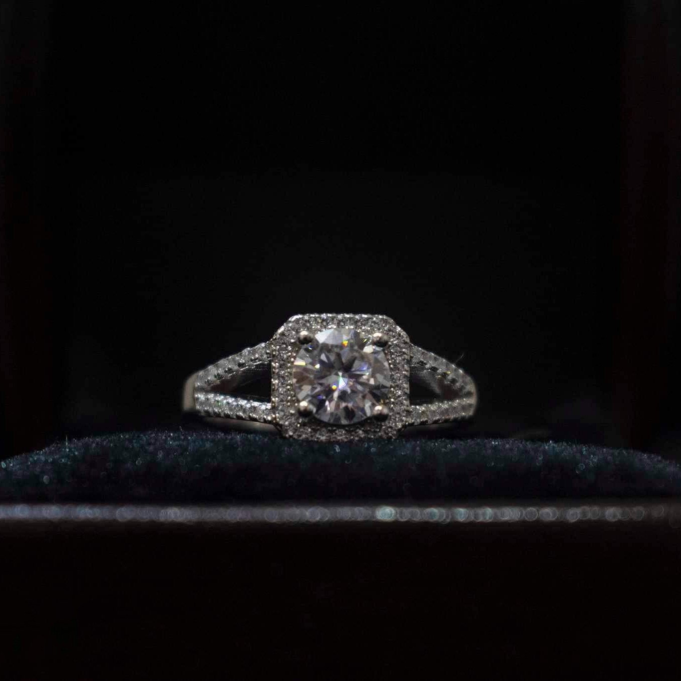 Luxury Square Bag, Moissanite diamond Rings - MSJ021
