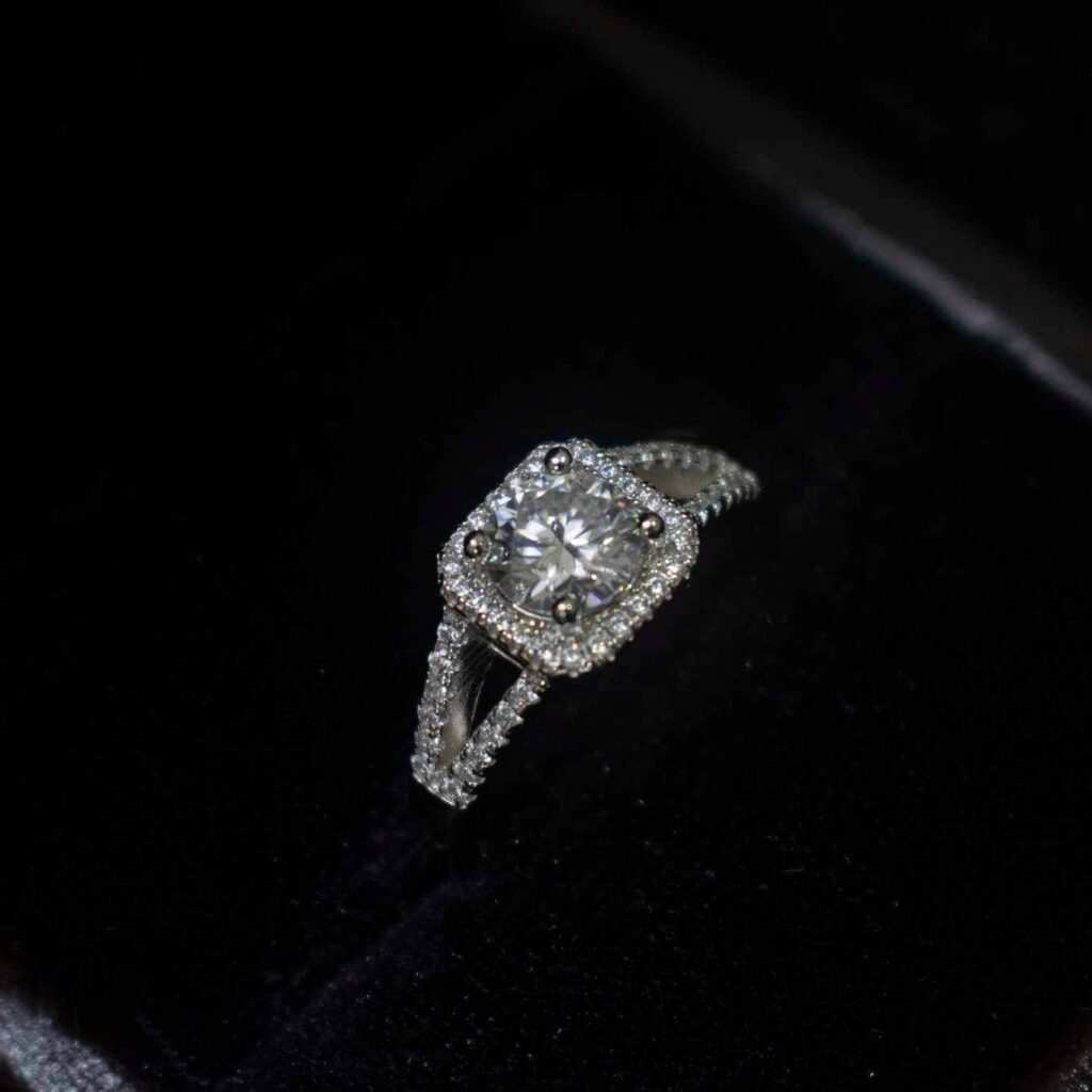Luxury Square Bag, Moissanite diamond Rings