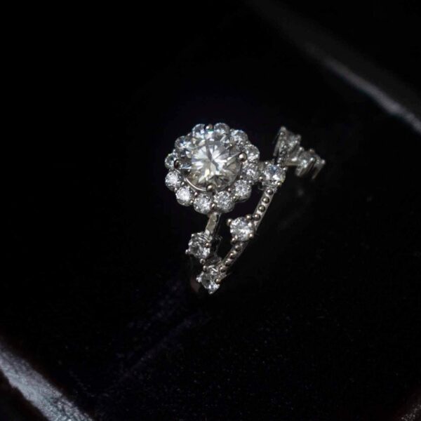 Wild Flowers, Moissanite diamond Rings - MSJ057 - Image 2