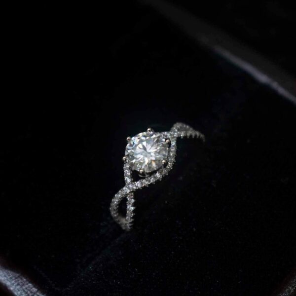Ocean Wave, Moissanite diamond Rings - MSJ014 - Image 3