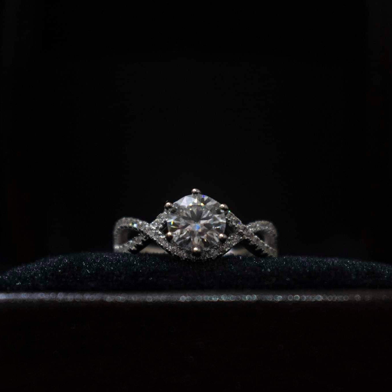 Ocean Wave, Moissanite diamond Rings - MSJ014