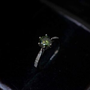 Twist Aura Green, Moissanite diamond Rings - Image 1