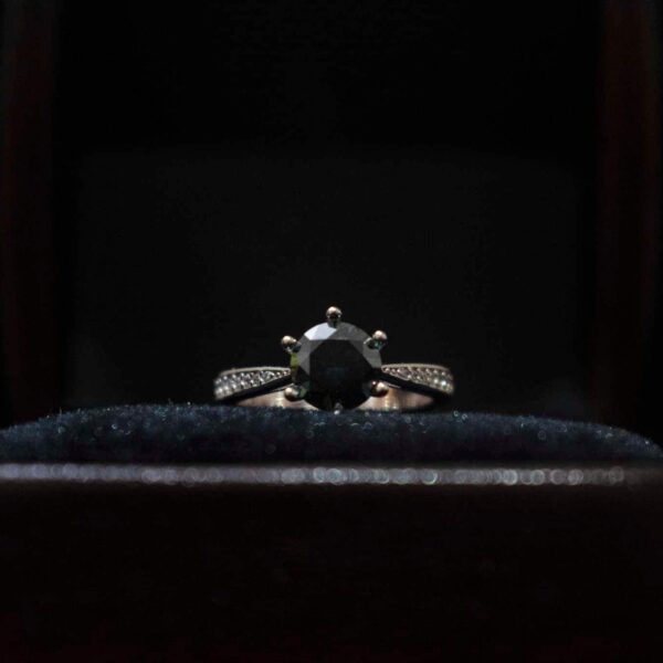 Twist Aura Green, Moissanite diamond Rings - MSJ012G - Image 2