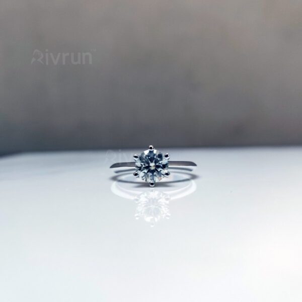Solitaire, Moissanite diamond Rings - MSJ010 - Image 4