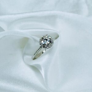 Luxury Round, Moissanite Diamond Ring - Image 1