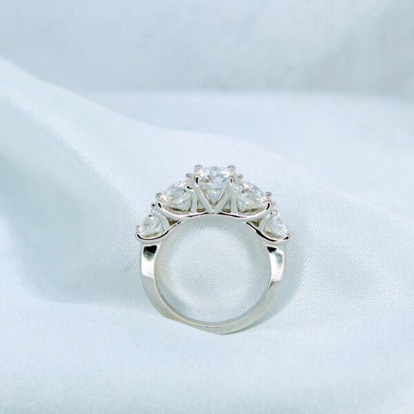 Five Star Light, Moissanite Diamond Ring - MSJ061 - Image 7