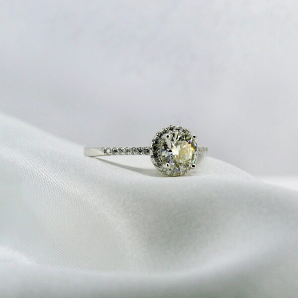 Luxury Round, Moissanite Diamond Ring - MSJ019 - Image 4