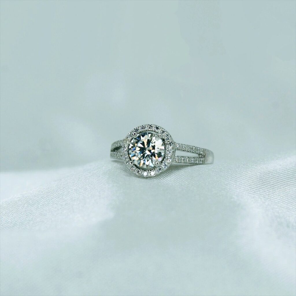 Luxury Round Bag, Moissanite diamond Rings