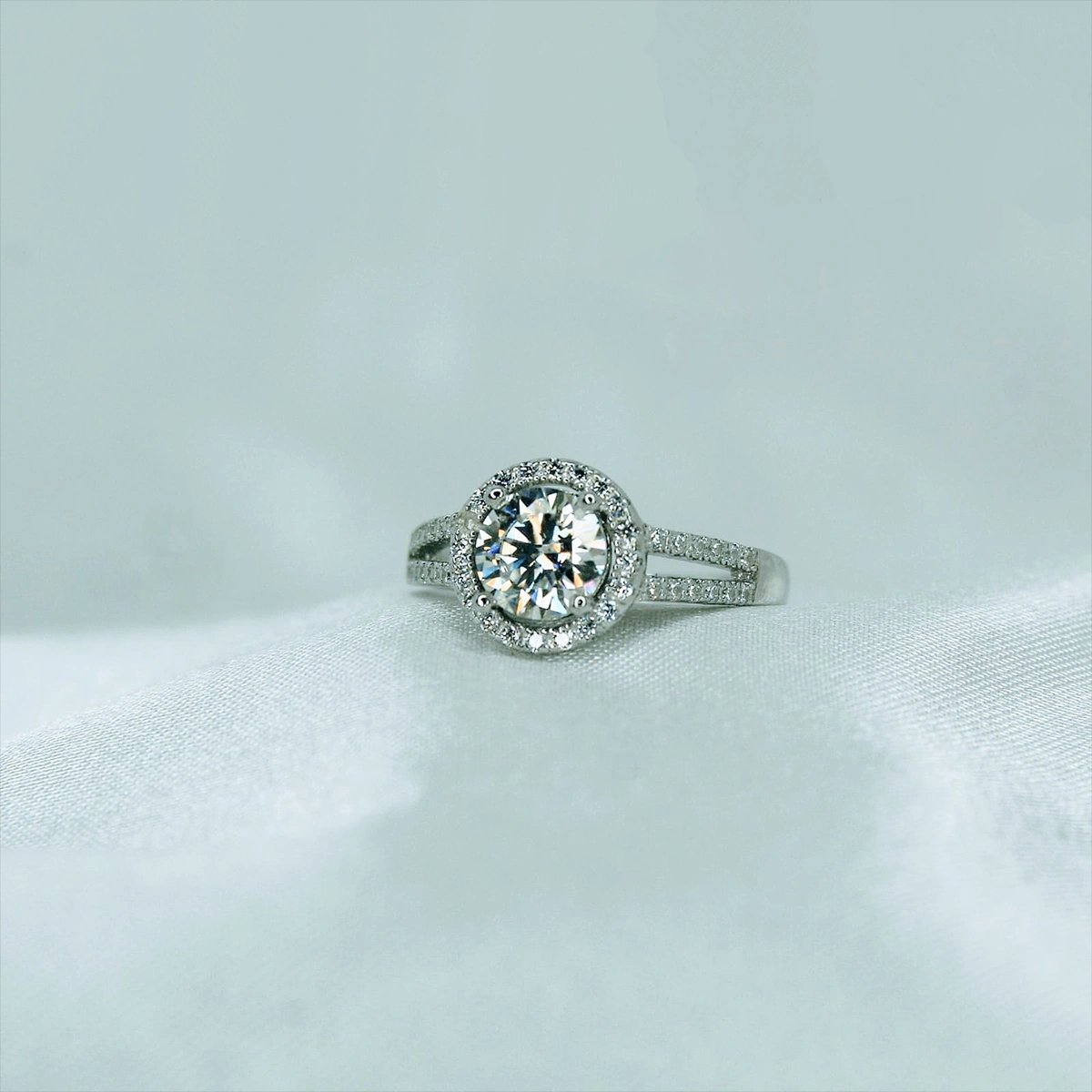 Luxury Round Bag, Moissanite diamond Rings - MSJ007