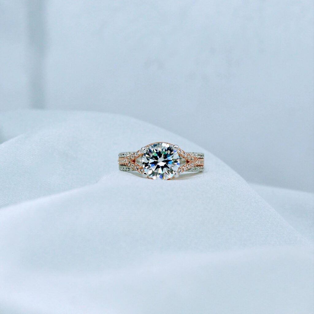 Flower Ring, Moissanite 2 CT diamond Rings